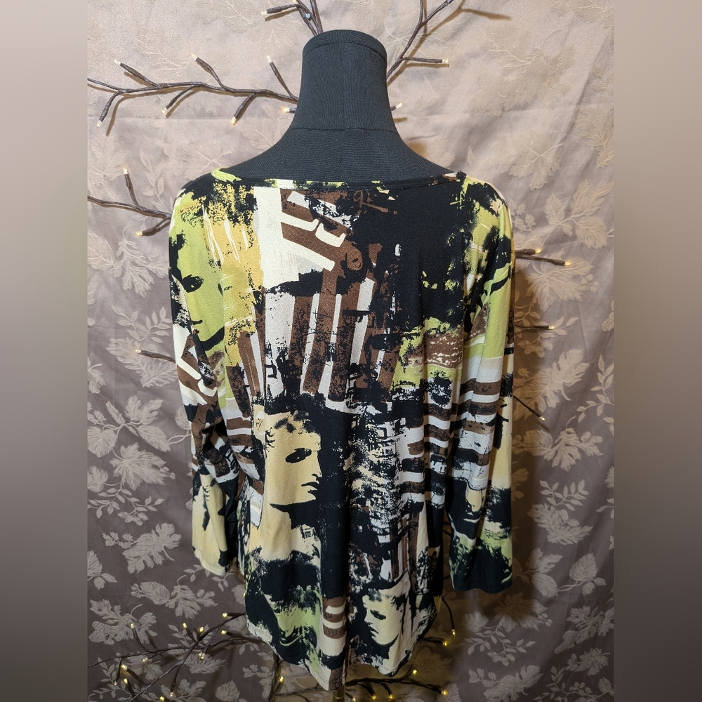 Nygard Collection Thee Quarter Sleeve Graphic Tee, Size XL, EUC! - Picture 3 of 4